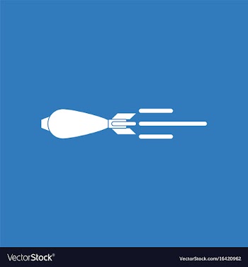 Icon flying military shell vector image