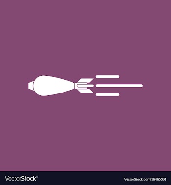 Icon flying military shell vector image