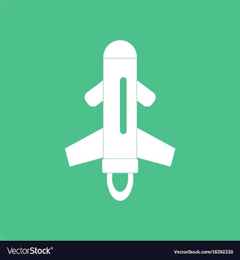Icon flying rocket vector image