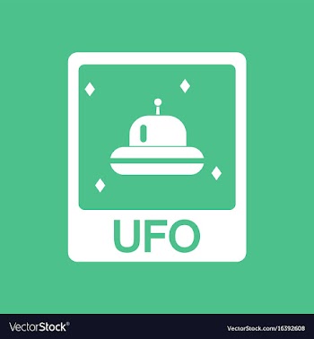 Icon flying saucer on card vector image