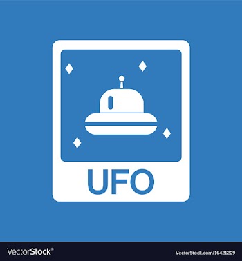 Icon flying saucer on card vector image