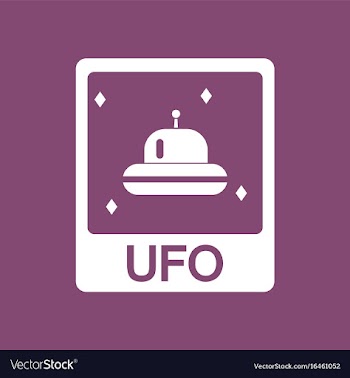 Icon flying saucer on card vector image