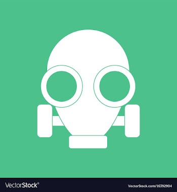 Icon gas mask vector image