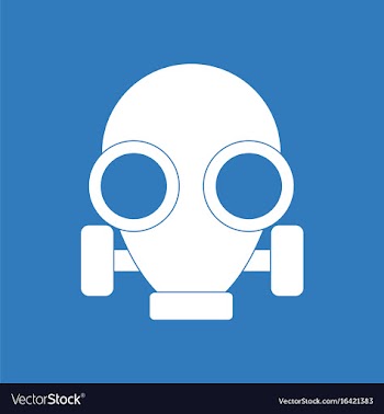 Icon gas mask vector image