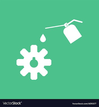 Icon gear and oil vector image