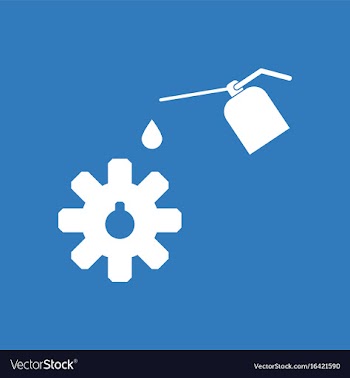 Icon gear and oil vector image