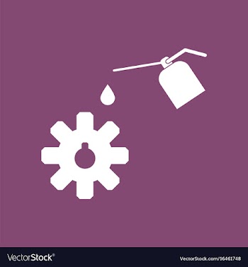 Icon gear and oil vector image