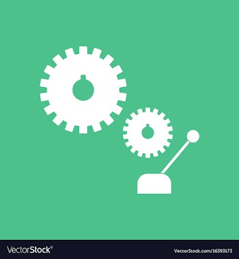Icon gear and transmission vector image