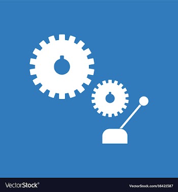 Icon gear and transmission vector image