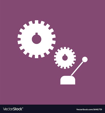Icon gear and transmission vector image