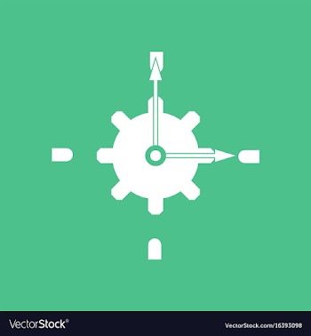 Icon gear and watches vector image