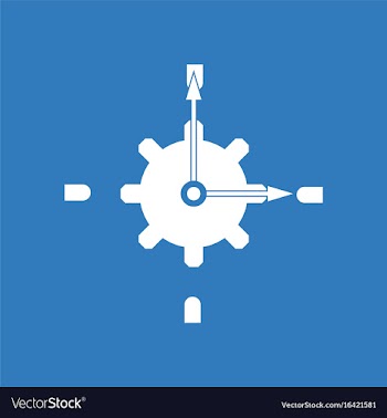 Icon gear and watches vector image