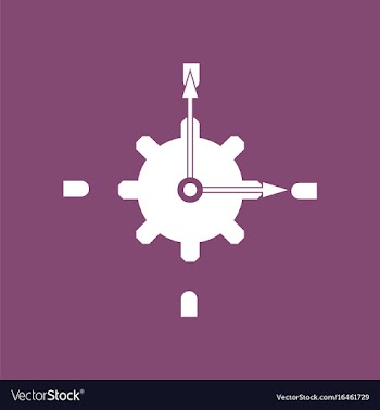 Icon gear and watches vector image