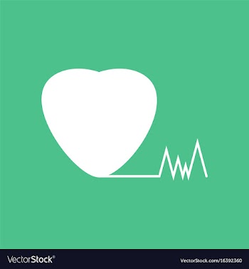 Icon heart with cardio vector image