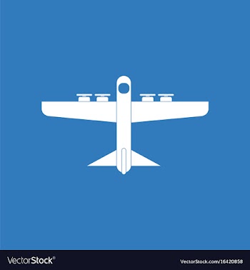 Icon heavy military transport aircraft vector image
