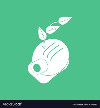 Icon helmet and plant vector image