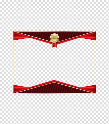 Icon, High-grade certificate border texture, blue, red, and brown frame transparent background PNG clipart