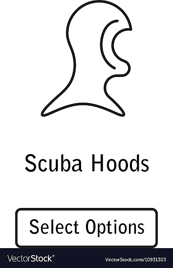 Icon hood scuba diving equipment vector image