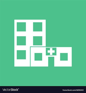 Icon hospital building vector image