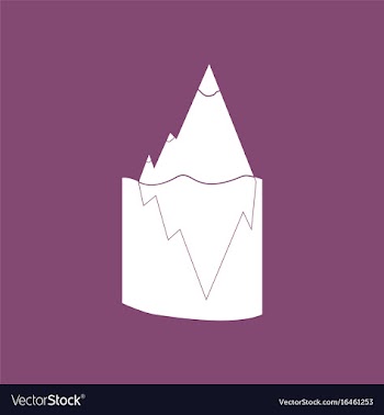 Icon iceberg in water vector image