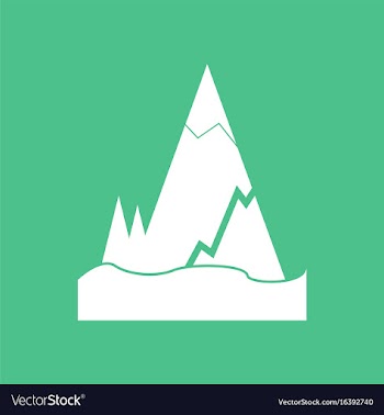 Icon iceberg with crack vector image