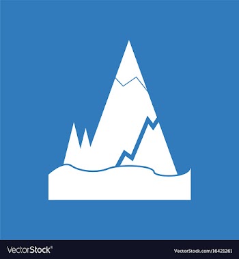 Icon iceberg with crack vector image