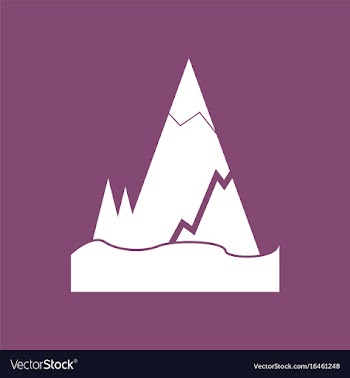 Icon iceberg with crack vector image