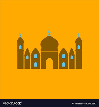 Icon in a flat style muslim mosque vector image