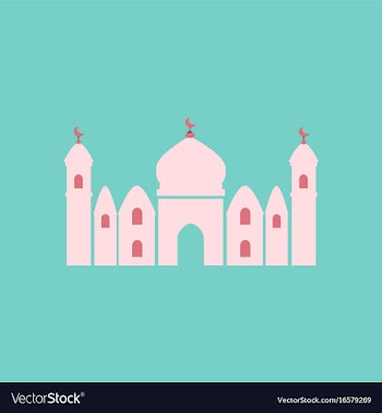 Icon in a flat style muslim mosque vector image