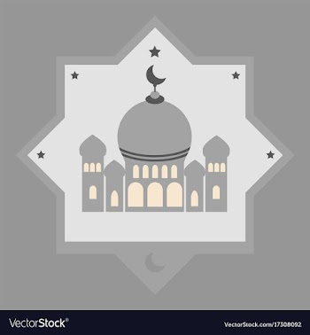 Icon in a flat style muslim mosque vector image