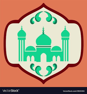 Icon in a flat style muslim mosque vector image