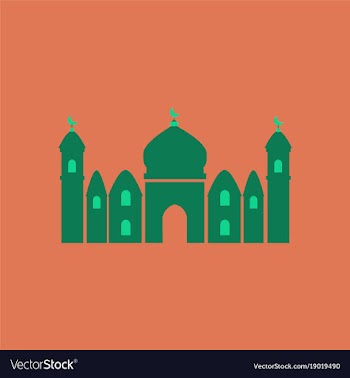 Icon in a flat style muslim mosque vector image