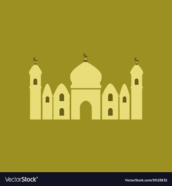 Icon in a flat style muslim mosque vector image