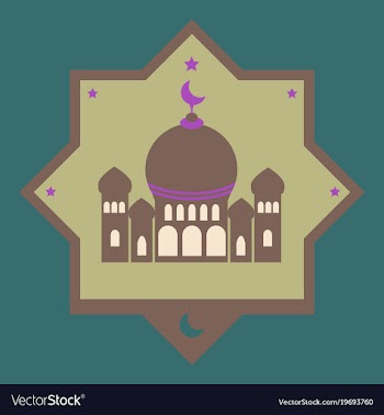 Icon in a flat style muslim mosque vector image