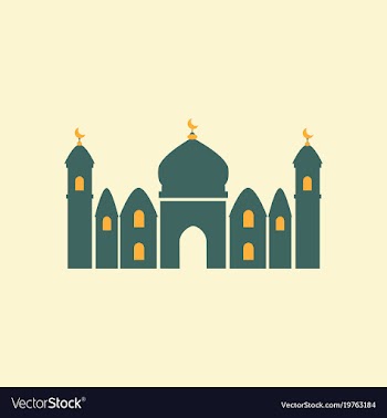 Icon in a flat style muslim mosque vector image