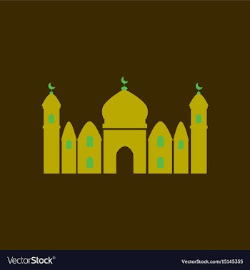 Icon in a flat style ramadan mosque vector image