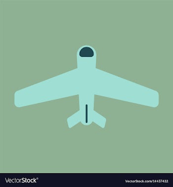Icon in flat design aircraft vector image