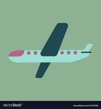 Icon in flat design aircraft vector image