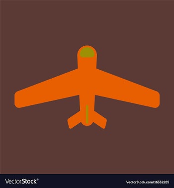 Icon in flat design aircraft vector image