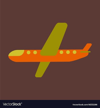 Icon in flat design aircraft vector image