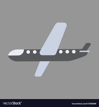 Icon in flat design aircraft vector image