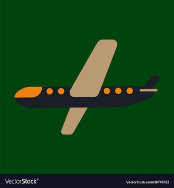 Icon in flat design aircraft vector image