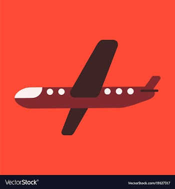 Icon in flat design aircraft vector image