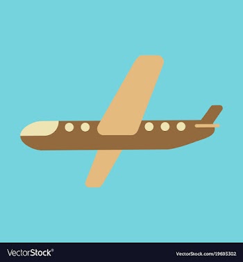 Icon in flat design aircraft vector image