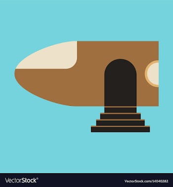 Icon in flat design airplane nose vector image