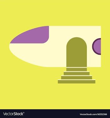 Icon in flat design airplane nose vector image