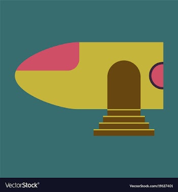 Icon in flat design airplane nose vector image