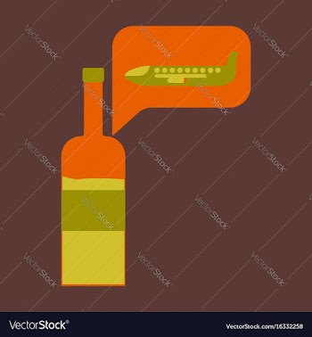 Icon in flat design alcohol duty free vector image