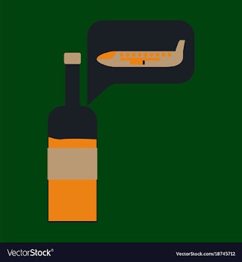Icon in flat design alcohol duty free vector image