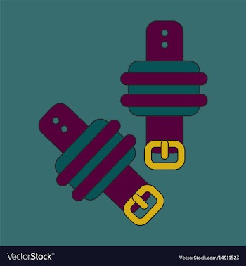Icon in flat design athletic weights on legs vector image